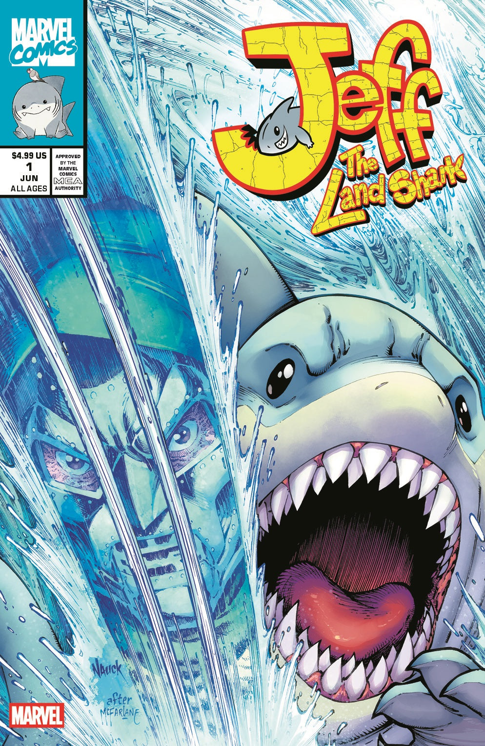 JEFF THE LAND SHARK 1 TODD NAUCK HOMAGE VARIANT– The Comic Mint