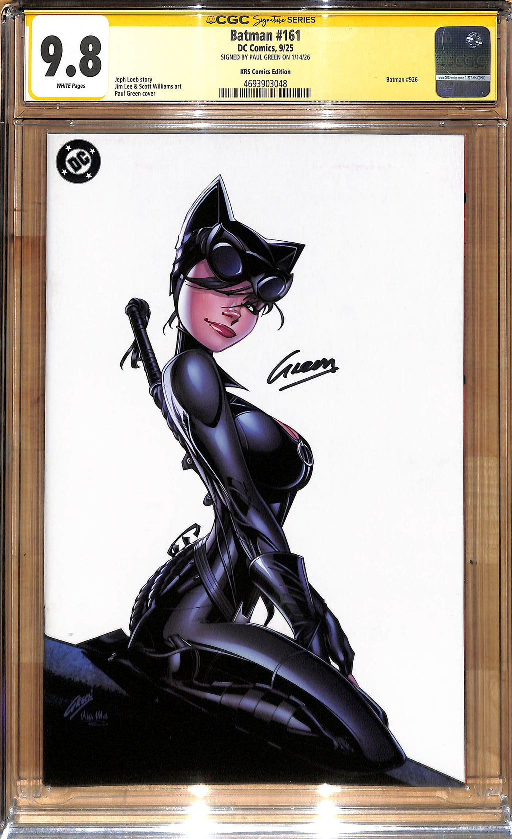 BATMAN #161 SDCC VIRGIN VARIANT SIGNED BY PAUL GREEN CGC 9.8– The