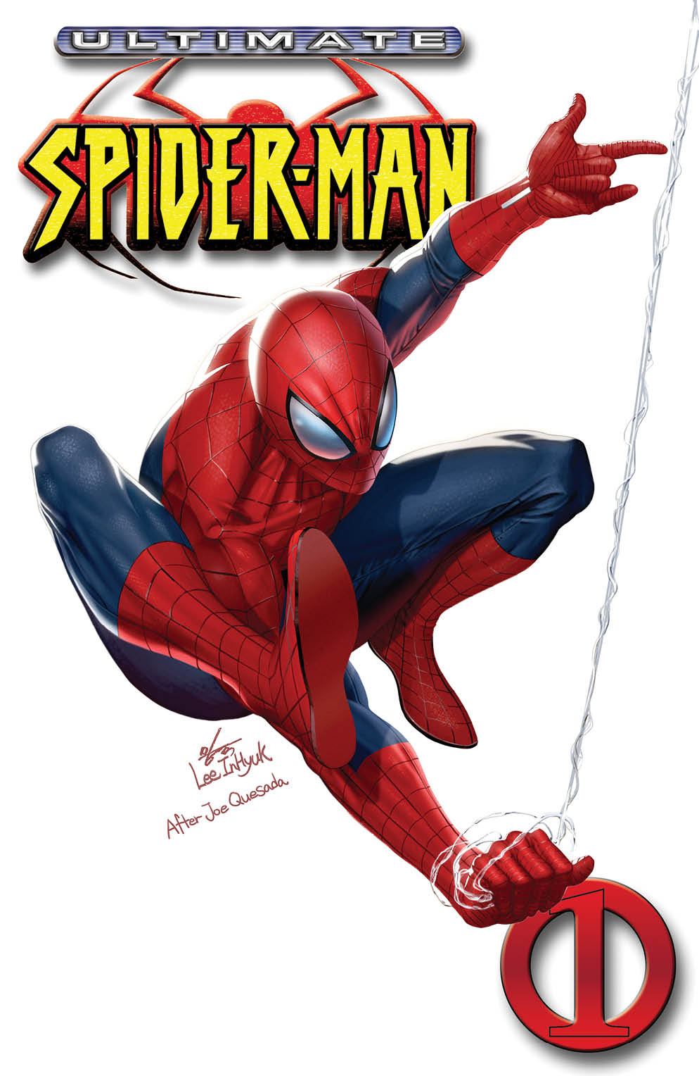 ULTIMATE SPIDER-MAN 1 INHYUK LEE FAN EXPO PHILADELPHIA THIRD PRINT