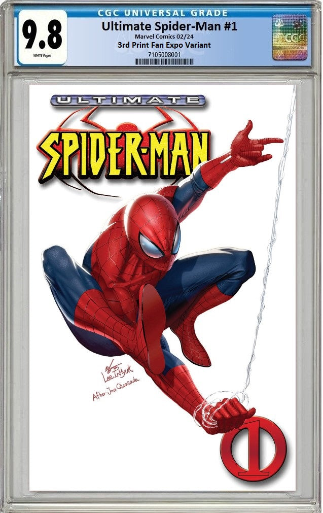 ULTIMATE SPIDER-MAN 1 INHYUK LEE FAN EXPO PHILADELPHIA THIRD PRINT
