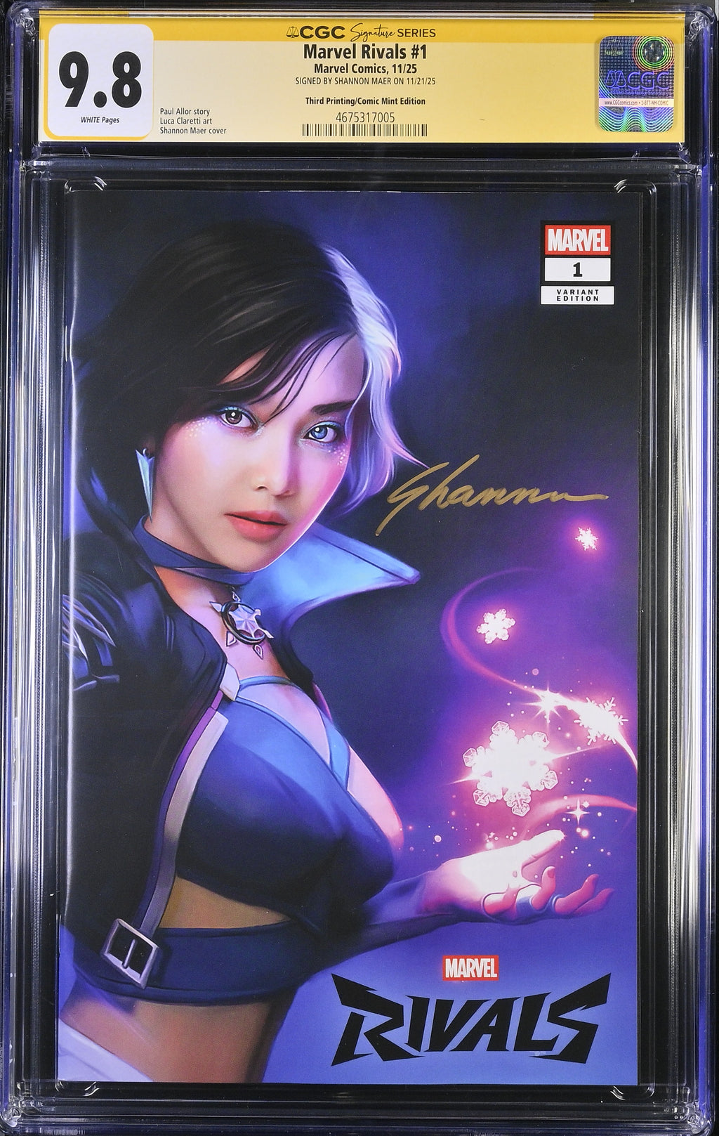 MARVEL RIVALS #1 THIRD PRINT TCM 2025 NYCC VARIANT SIGNED BY