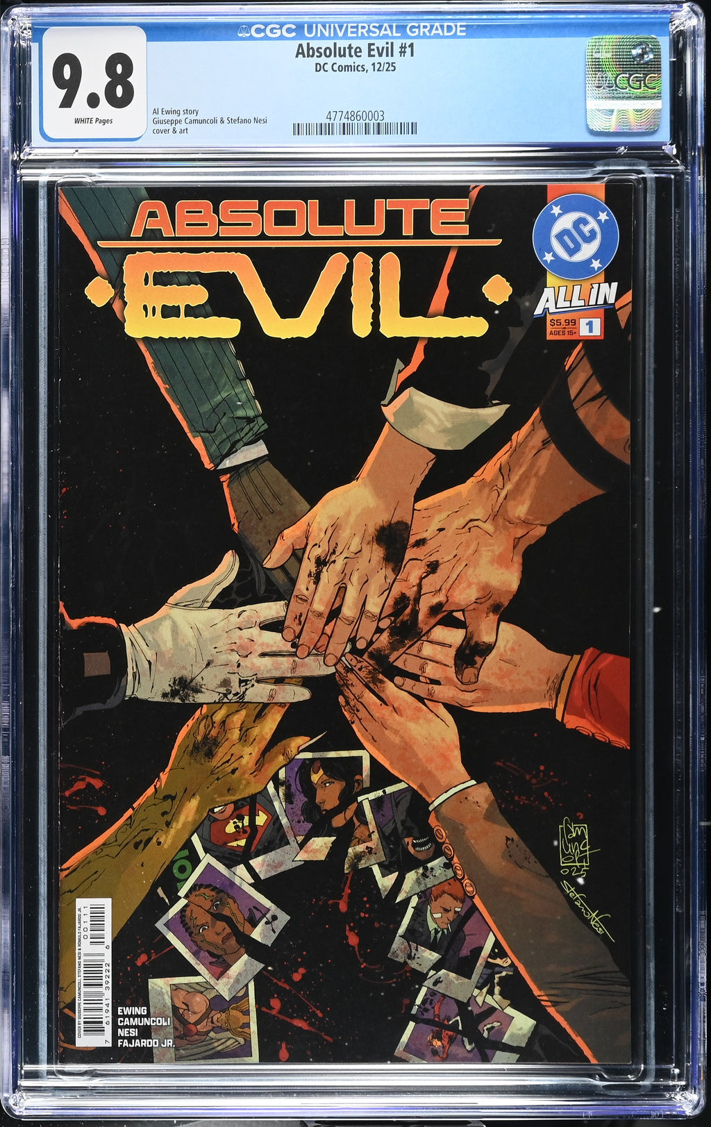 ABSOLUTE EVIL #1 FIRST PRINT CGC 9.8
