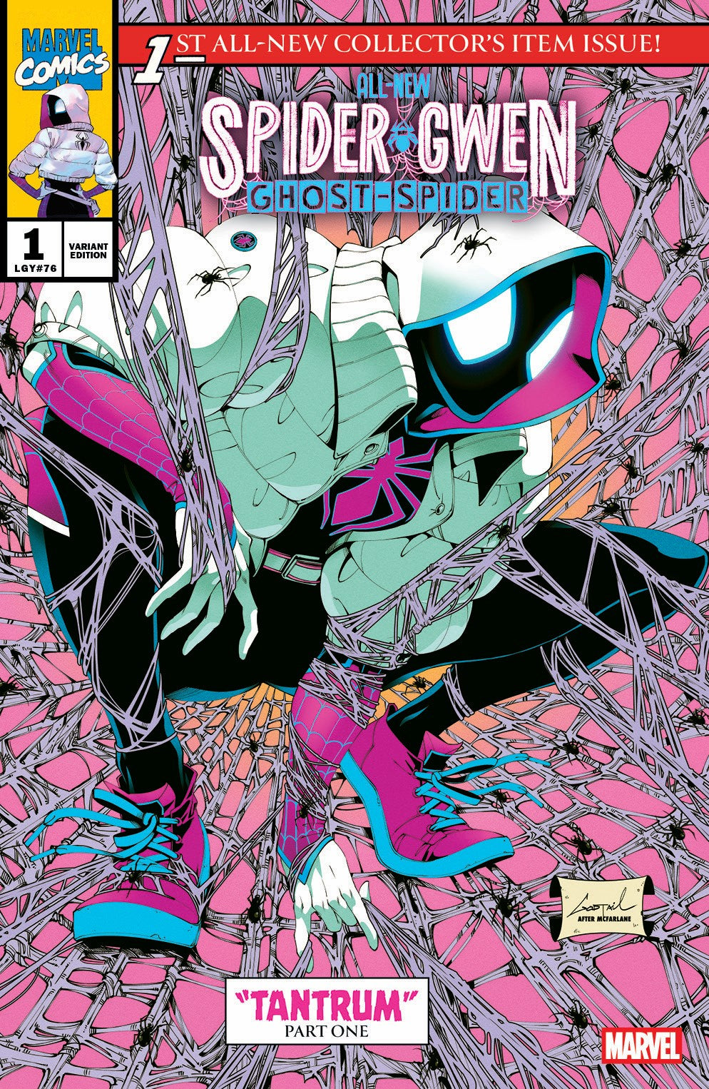 SPIDER-GWEN 1 (2025) NYCC GODTAIL PINK HOODED VARIANT– The Comic Mint
