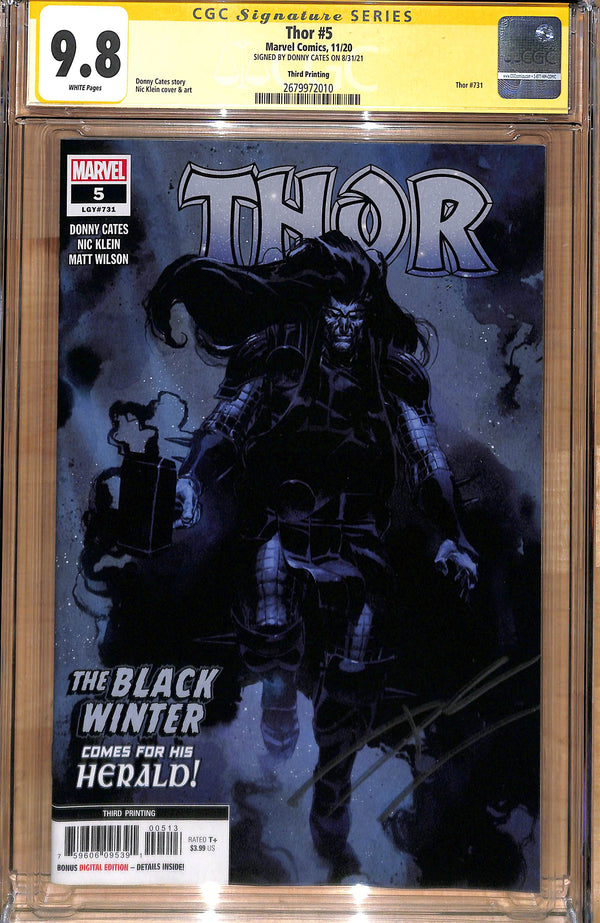 THOR #5 THIRD PRINT SIGNED BY DONNY CATES CGC 9.8