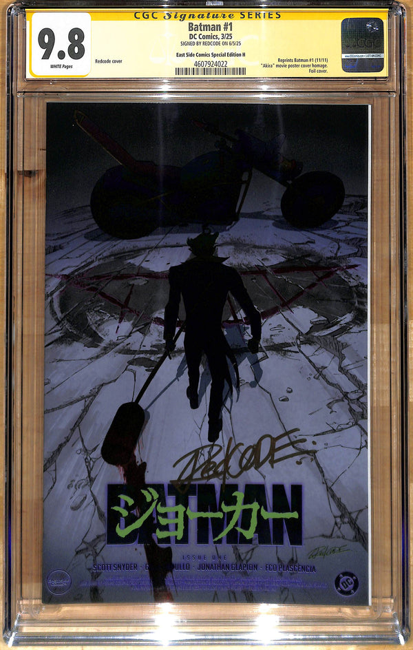 BATMAN #1 JOKER AKIRA HOMAGE FOIL VARIANT SIGNED BY REDCODE CGC 9.8