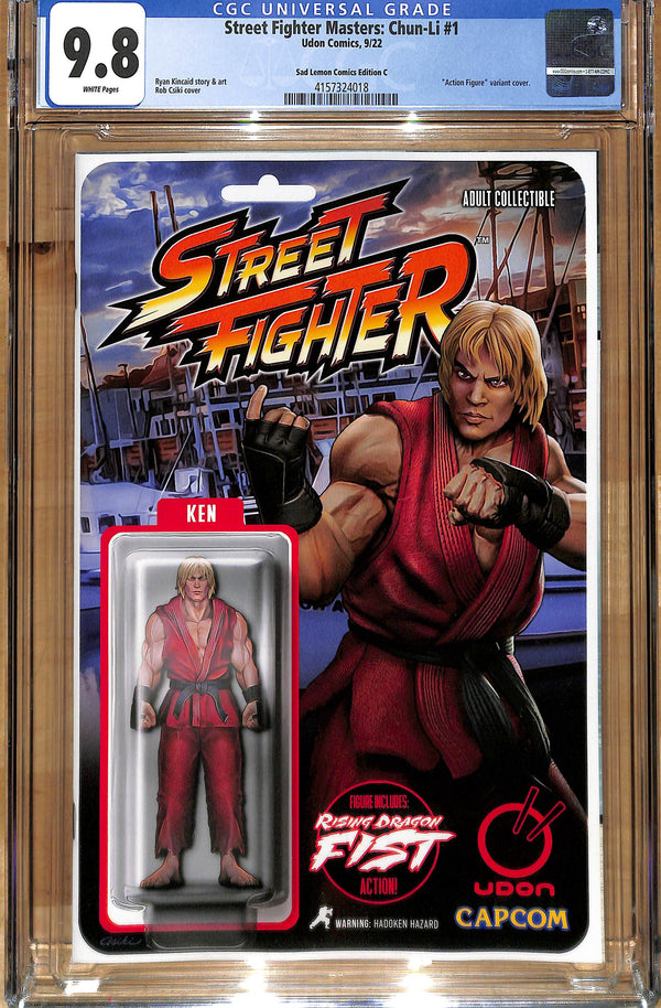 AS IS: STREET FIGHTER MASTERS: CHUN-LI #1 ROB CSIKI "KEN" ACTION FIGURE VARIANT CGC 9.8
