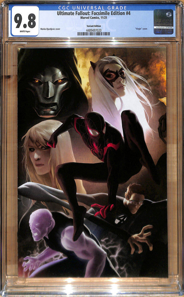 ULTIMATE FALLOUT: FACSIMILE EDITION #4 MARKO DJURDJEVIC VIRGIN CGC 9.8