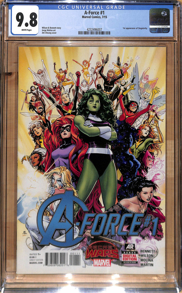 A-FORCE #1 "1ST APPEARANCE OF SINGULARITY" CGC 9.8