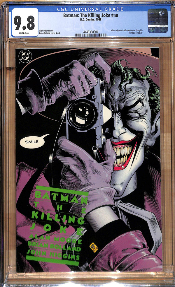 BATMAN: THE KILLING JOKE #NN BRIAN BOLLAND EMBOSSED COVER CGC 9.8