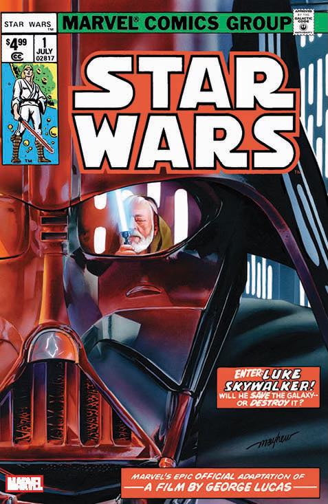 STAR WARS 1 (1977) MIKE MAYHEW VADER OBI WAN VARIANT
