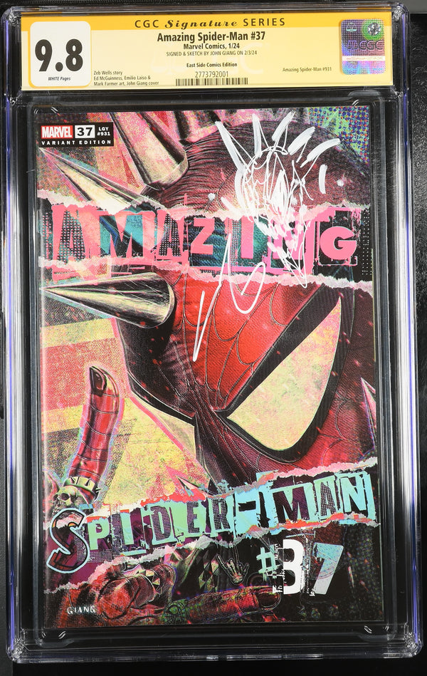AMAZING SPIDER-MAN #37 VARIANT SIGNED & REMARKED BY JOHN GIANG CGC 9.8
