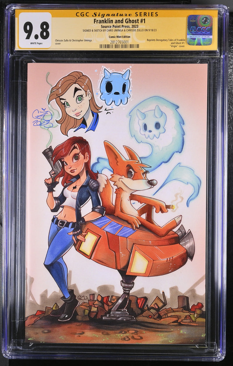 FRANKLIN AND GHOST 1 CGC 9.8 CHRISSIE ZULLO AND CHRIS UMINGA SIGNED/REMARKED TERRIFICON VARIANT