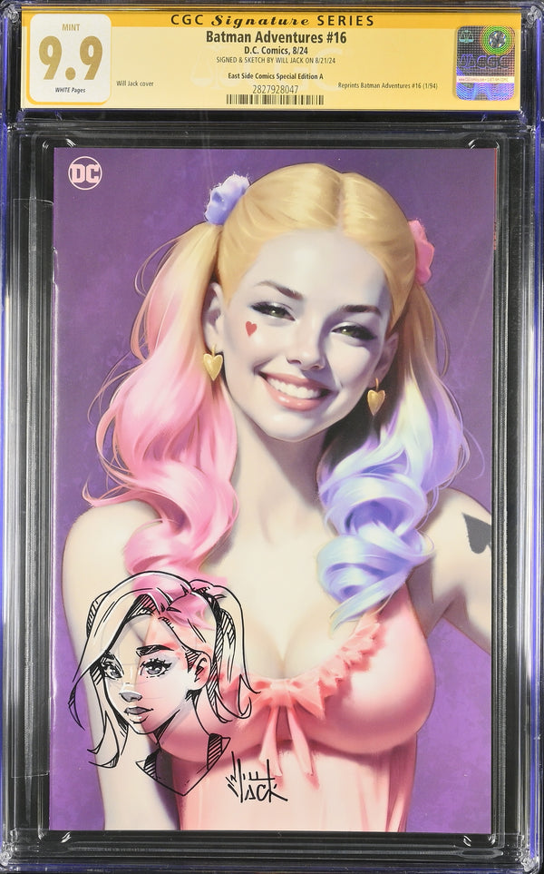 BATMAN ADVENTURES #16 ZOOMED IN VARIANT SIGNED & REMARKED BY WILL JACK CGC 9.9
