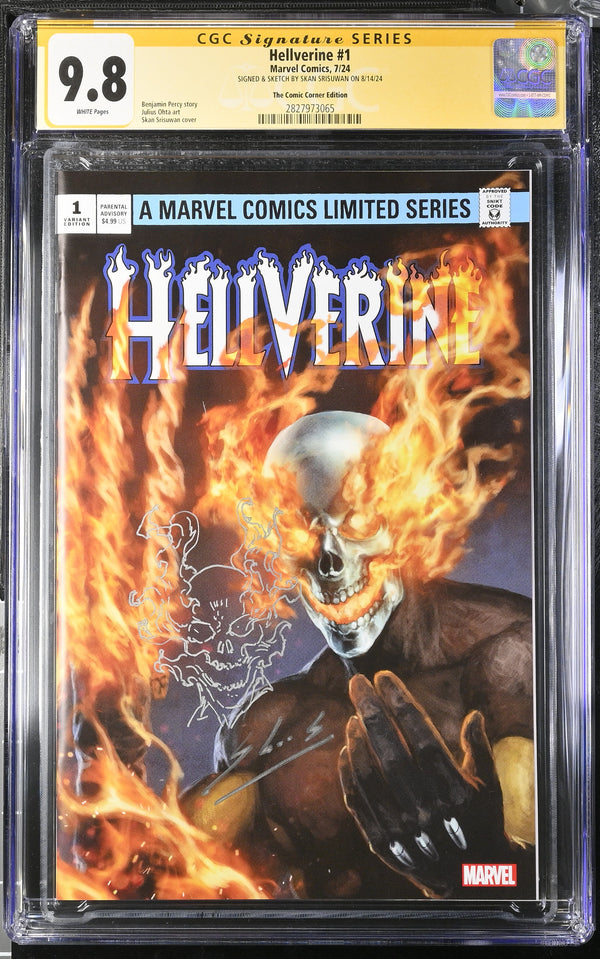 HELLVERINE #1 VARIANT SIGNED & SKETCHED BY SKAN SRISUWAN CGC 9.8