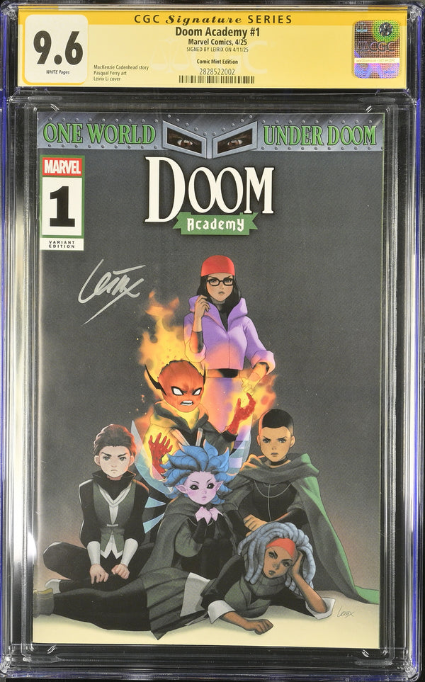 DOOM ACADEMY #1 TCM VARIANT SIGNED BY LEIRIX CGC 9.6