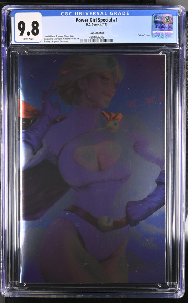 AS IS: POWER GIRL SPECIAL #1 ARTGERM FOIL VARIANT CGC 9.8