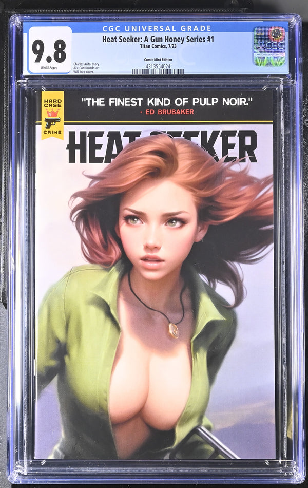 AS IS: HEAT SEEKER: A GUN HONEY SERIES #1 TCM WILL JACK "RUNNING" VARIANT CGC 9.8