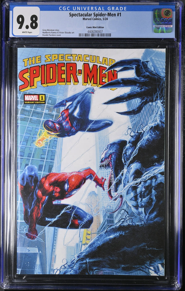 SPECTACULAR SPIDER-MEN #1 TCM DAVID PARATORE VARIANT CGC 9.8