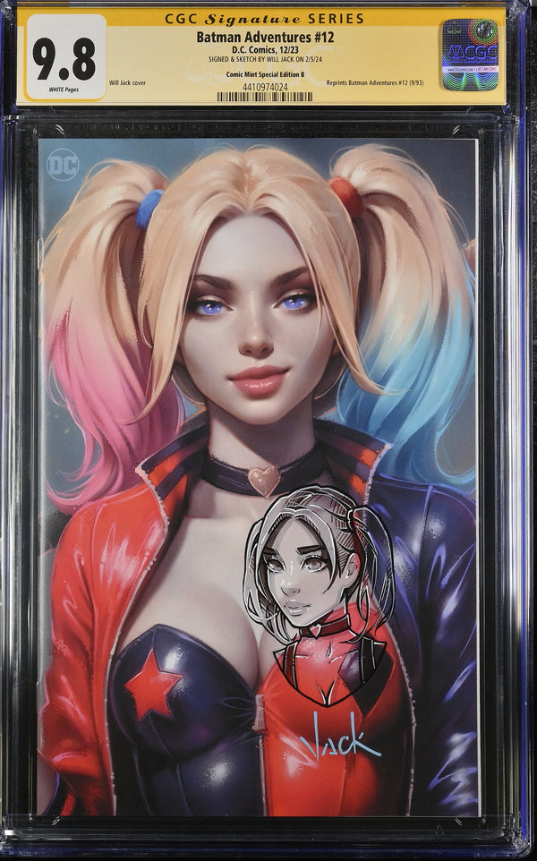 BATMAN ADVENTURES #12 TCM VIRGIN VARIANT SIGNED & REMARKED BY WILL JACK CGC 9.8