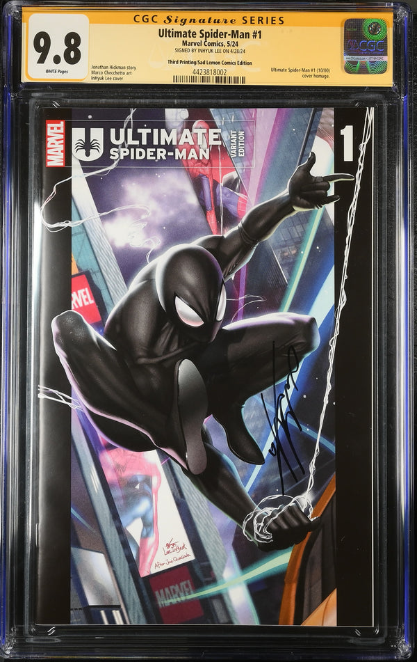 ULTIMATE SPIDER-MAN #1 THIRD PRINT VARIANT SIGNED BY INHYUK LEE CGC 9.8