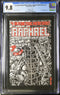 TEENAGE MUTANT NINJA TURTLES: RAPHAEL 2024 REISSUE #1 BLACK SHATTERED VARIANT CGC 9.8