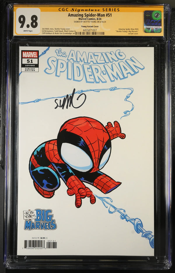 AMAZING SPIDER-MAN #51 BIG MARVELS VARIANT SIGNED BY SKOTTIE YOUNG CGC 9.8