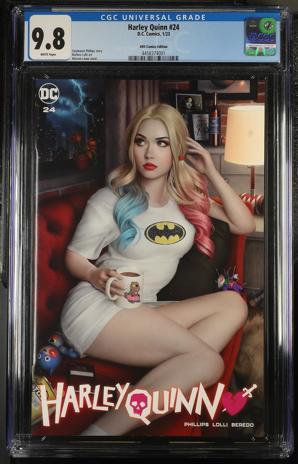 HARLEY QUINN #24 WARREN LOUW VARIANT CGC 9.8