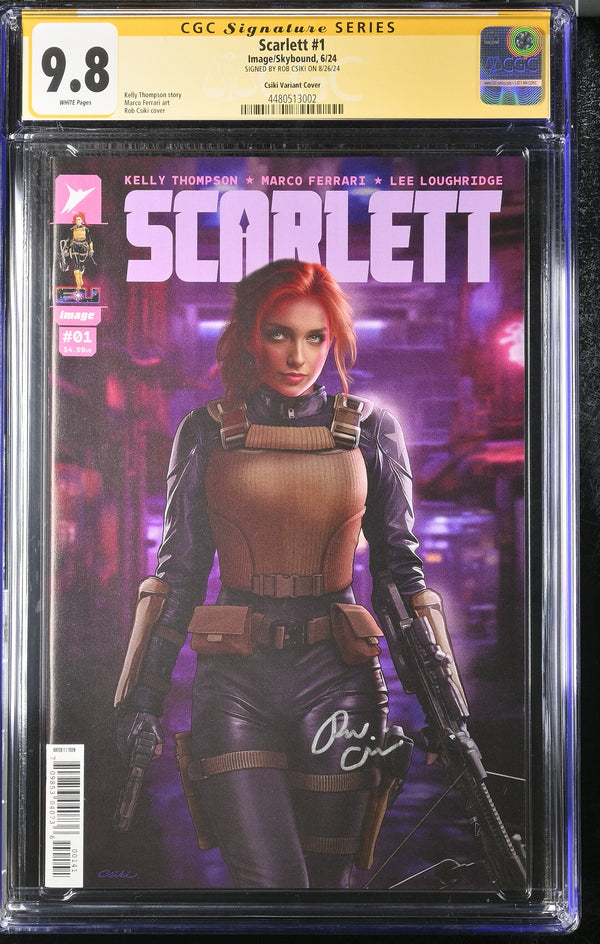 SCARLETT #1 VARIANT SIGNED BY ROB CSIKI CGC 9.8