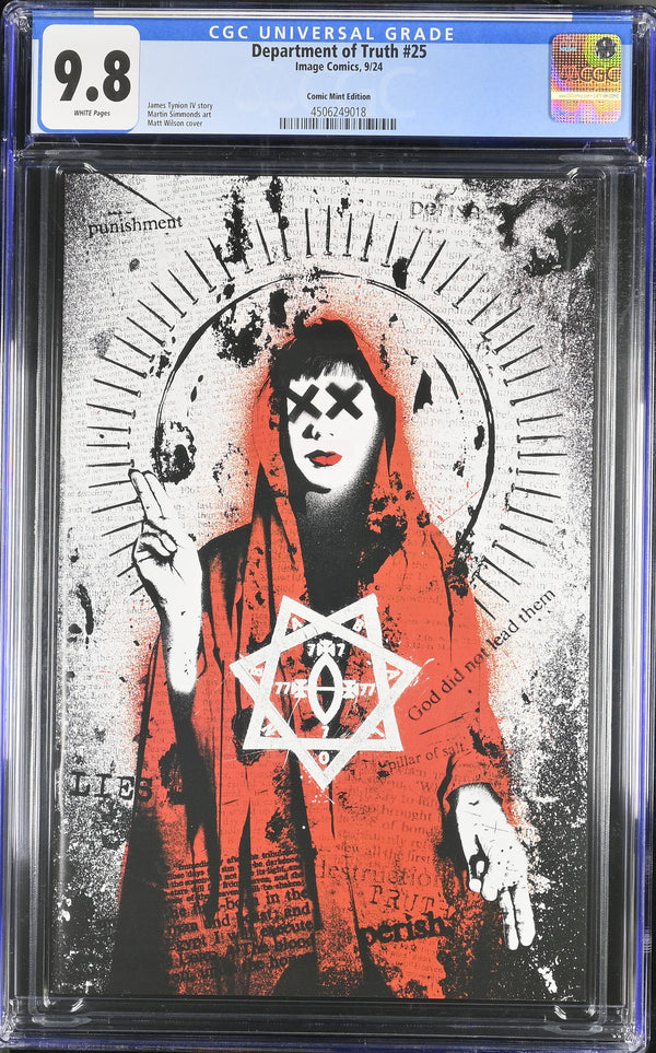 DEPARTMENT OF TRUTH #25 TCM NYCC 2024 MATT WILSON VARIANT CGC 9.8