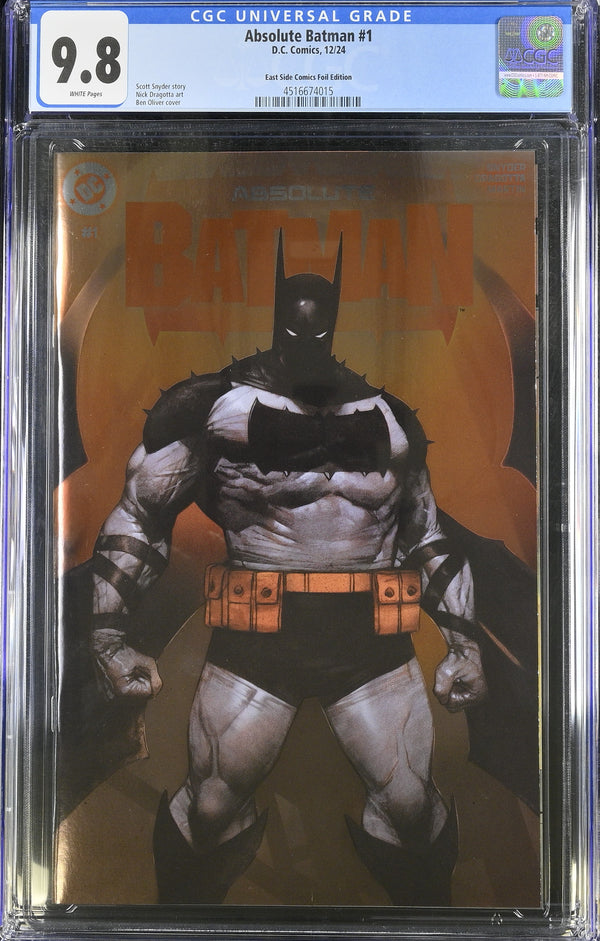 ABSOLUTE BATMAN #1 BEN OLIVER FOIL VARIANT CGC 9.8