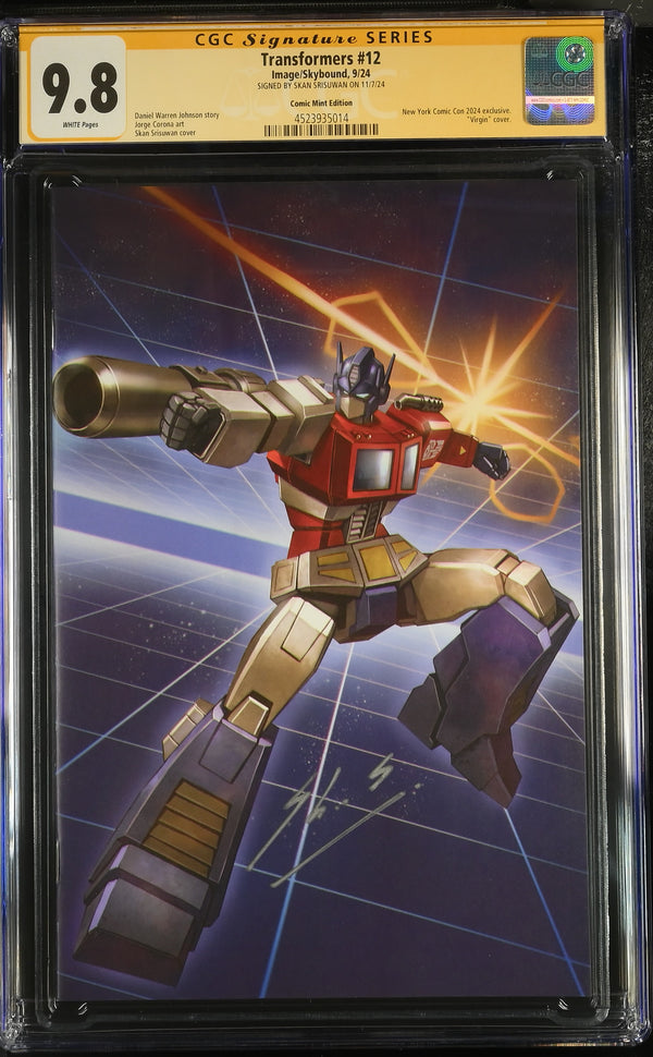 TRANSFORMERS #12 TCM VIRGIN VARIANT SIGNED BY SKAN SRISUWAN CGC 9.8