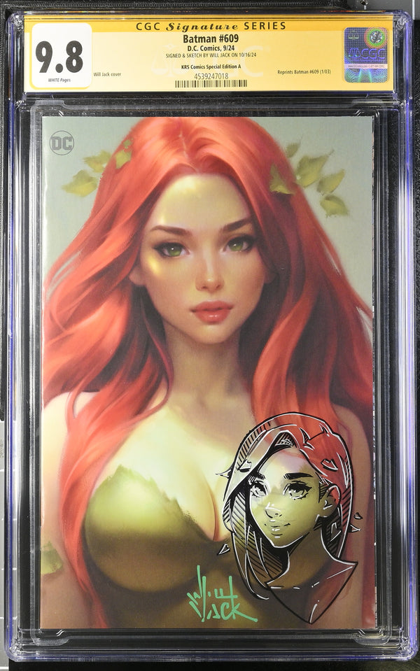 BATMAN #609 ZOOMED IN VARIANT SIGNED & REMARKED BY WILL JACK CGC 9.8