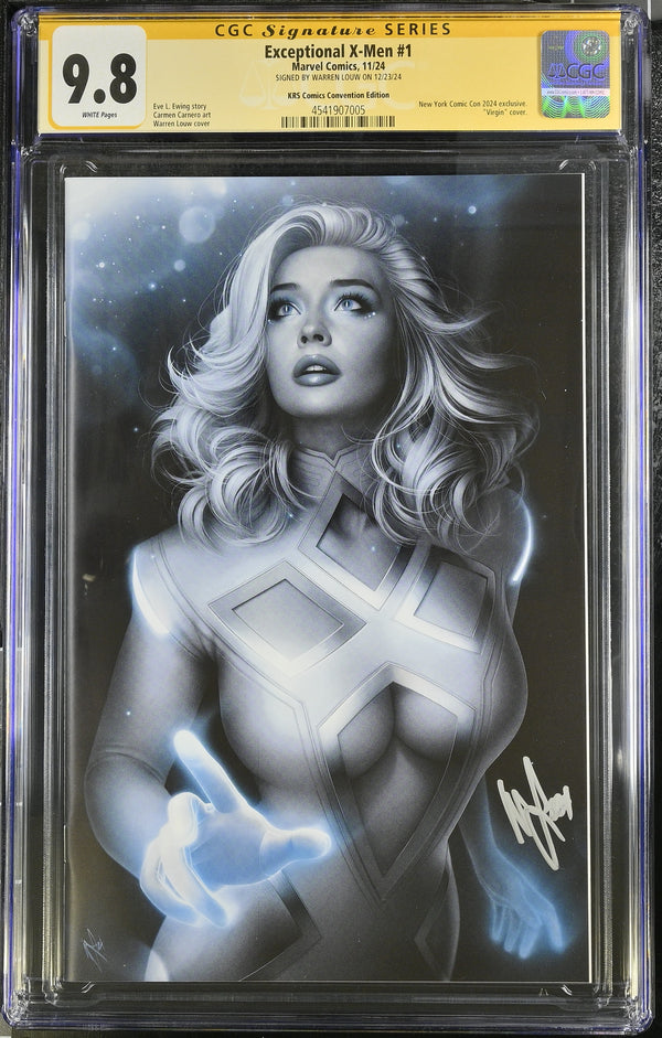 EXCEPTIONAL X-MEN #1 NYCC COLOR SPLASH VARIANT SIGNED BY WARREN LOUW CGC 9.8