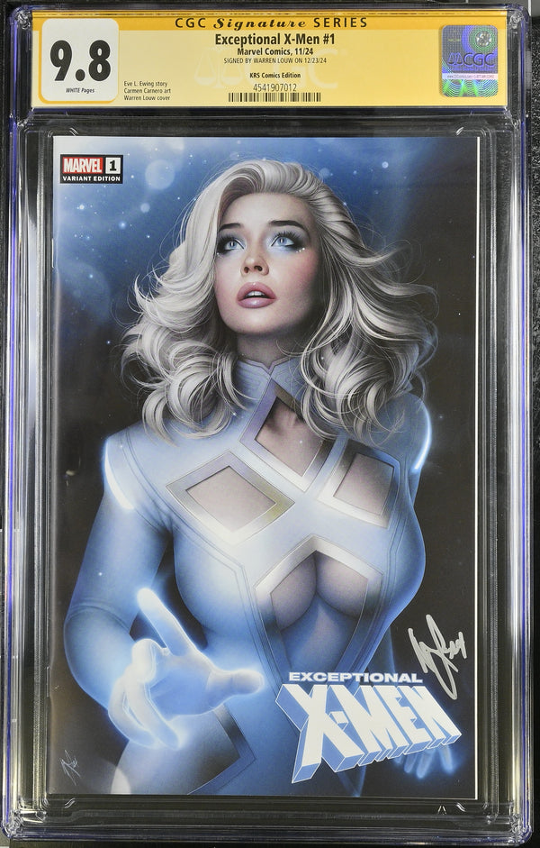 EXCEPTIONAL X-MEN #1 VARIANT SIGNED BY WARREN LOUW CGC 9.8
