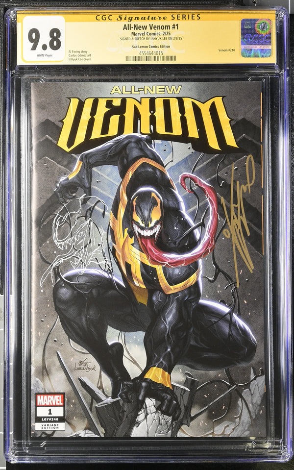 ALL-NEW VENOM #1 VARIANT SIGNED & REMARKED BY INHYUK LEE CGC 9.8