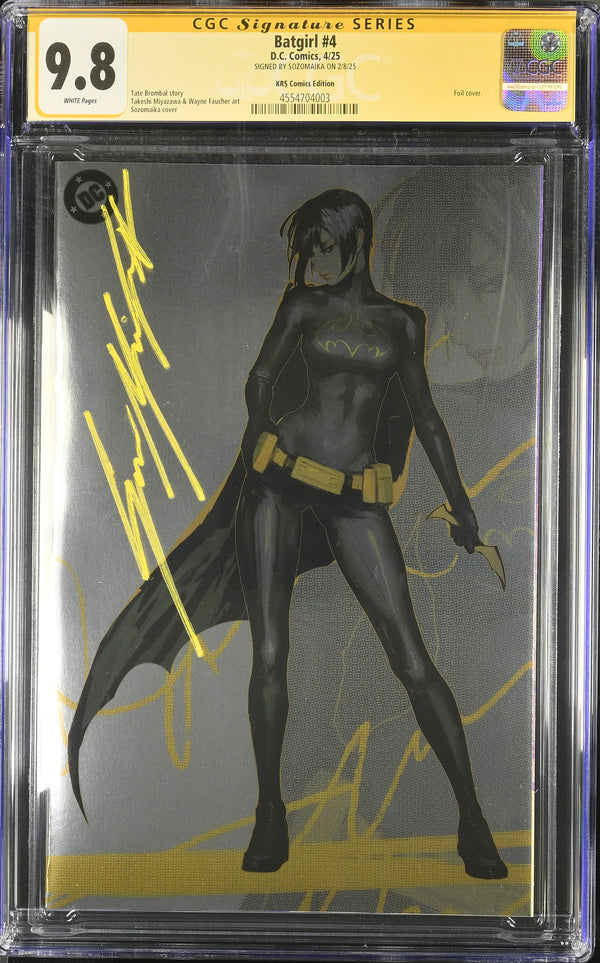 BATGIRL #4 MEGACON FOIL VARIANT SIGNED BY SOZOMAIKA CGC 9.8