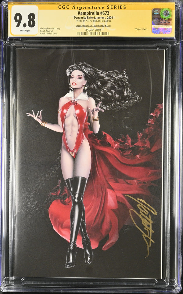 VAMPIRELLA #672 TCM SECOND PRINT MEGACON VARIANT SIGNED BY NATALI SANDERS CGC 9.8