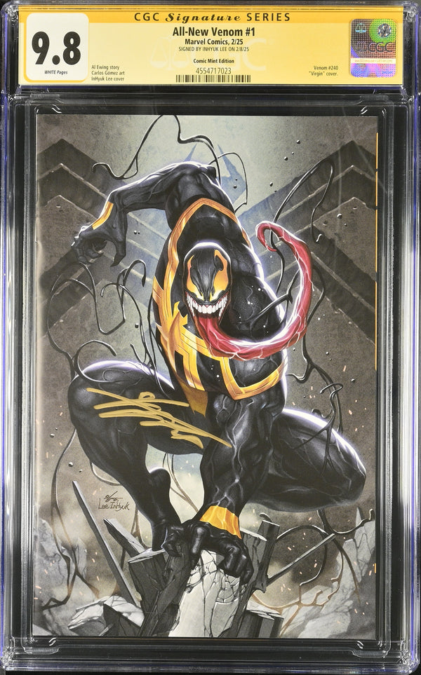 ALL-NEW VENOM #1 TCM MEGACON VIRGIN VARIANT SIGNED BY INHYUK LEE CGC 9.8