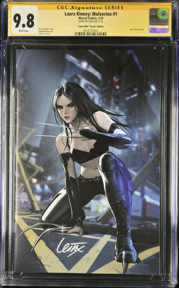 LAURA KINNEY: WOLVERINE #1 TCM MEGACON VIRGIN VARIANT SIGNED BY LEIRIX LI CGC 9.8