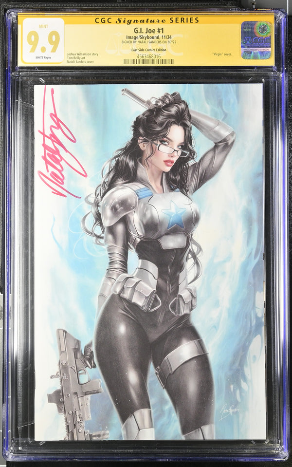 G.I. JOE #1 VIRGIN VARIANT SIGNED BY NATALI SANDERS CGC 9.9