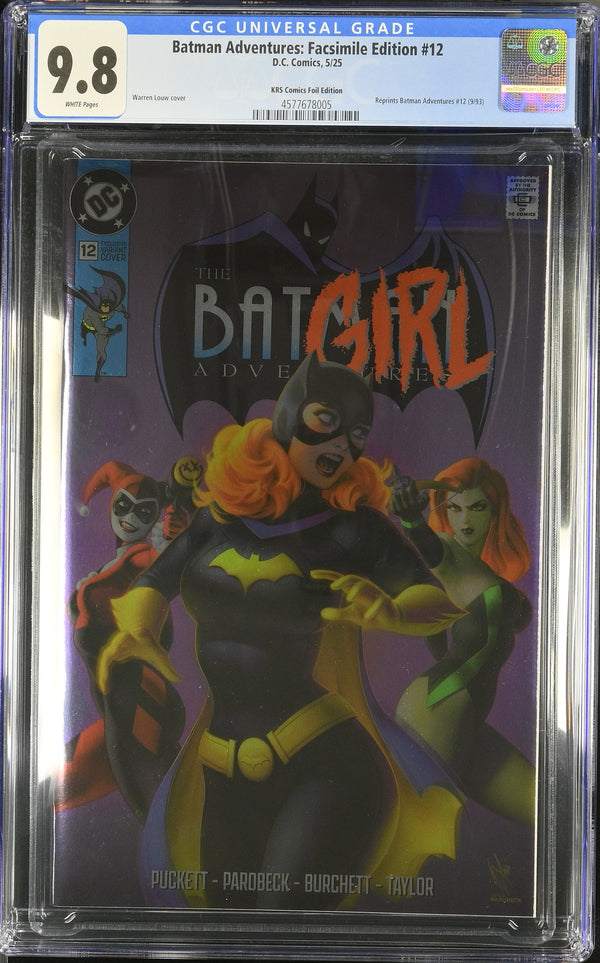 BATMAN ADVENTURES: FACSIMILE EDITION #12 WARREN LOUW FOIL VARIANT CGC 9.8