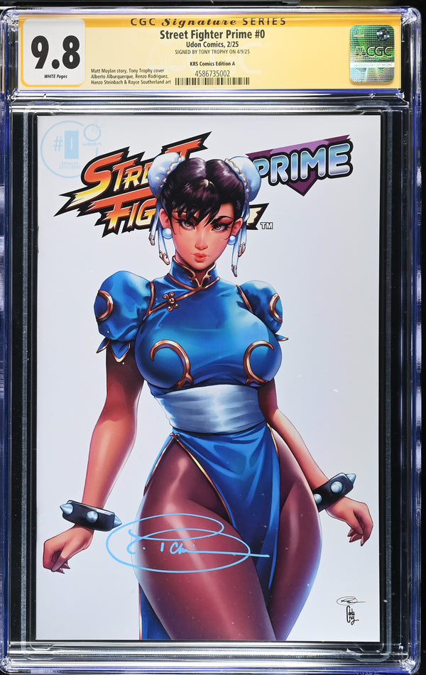 STREET FIGHTER PRIME #0 VARIANT SIGNED BY TONY TROPHY CGC 9.8