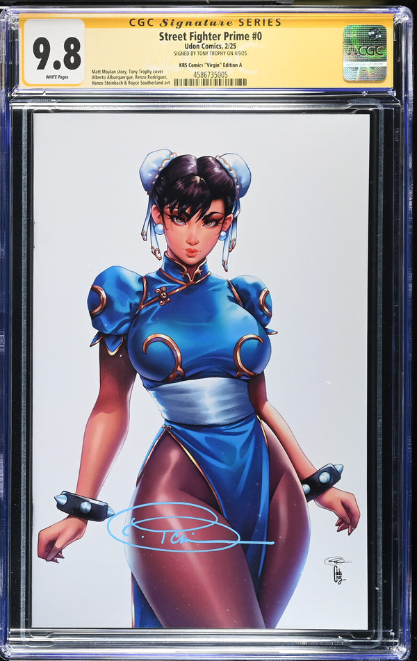 STREET FIGHTER PRIME #0 VIRGIN VARIANT SIGNED BY TONY TROPHY CGC 9.8