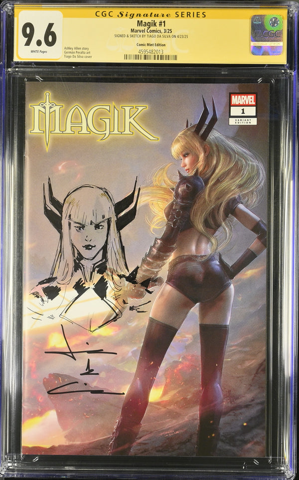 MAGIK #1 TCM VARIANT SIGNED & REMARKED BY TIAGO DA SILVA CGC 9.6