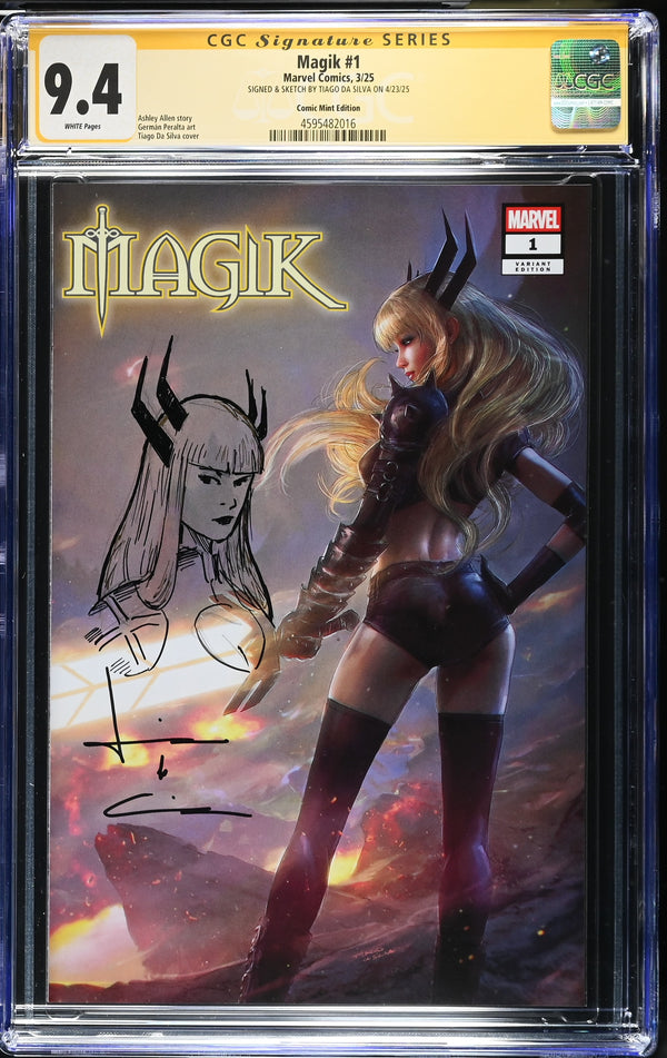 MAGIK #1 TCM VARIANT SIGNED & REMARKED BY TIAGO DA SILVA CGC 9.4