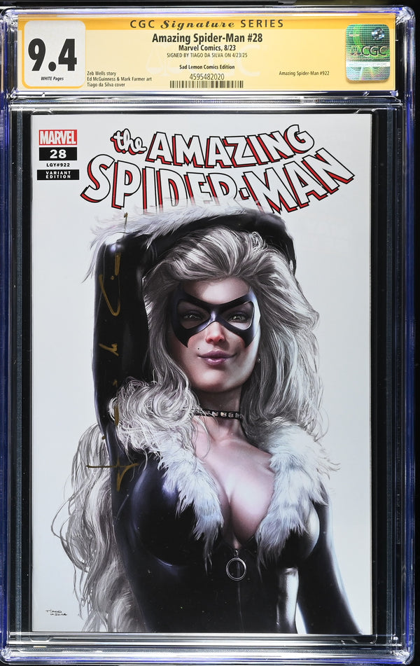 AMAZING SPIDER-MAN #28 VARIANT SIGNED BY TIAGO DA SILVA CGC 9.4