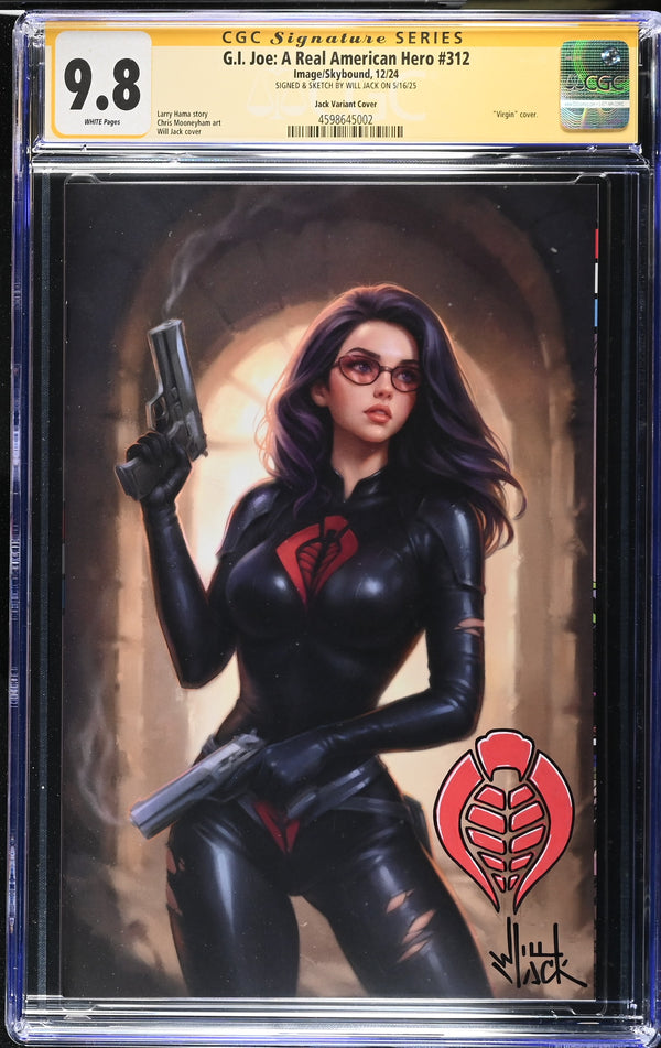 G.I. JOE: A REAL AMERICAN HERO #312 VIRGIN VARIANT SIGNED & REMARKED BY WILL JACK CGC 9.8