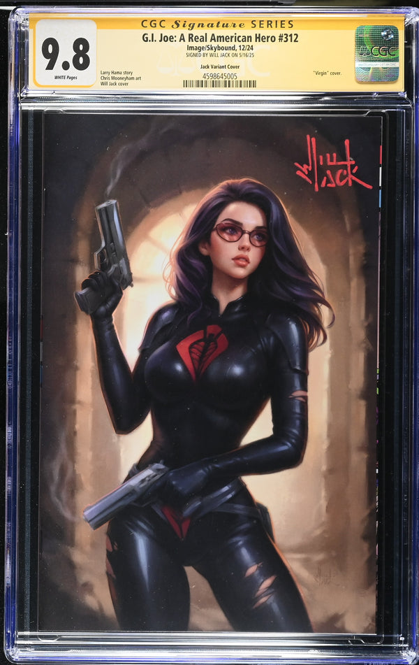 G.I. JOE: A REAL AMERICAN HERO #312 VIRGIN VARIANT SIGNED BY WILL JACK CGC 9.8