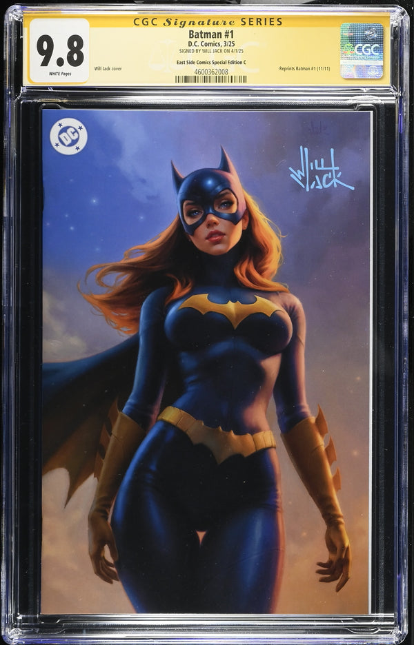 BATMAN (NEW 52) #1 FULL BODY VIRGIN VARIANT SIGNED BY WILL JACK CGC 9.8