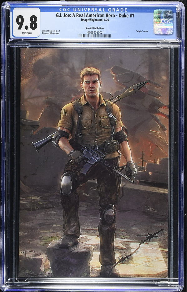 G.I. JOE: A REAL AMERICAN HERO - DUKE #1 TCM TIAGO DA SILVA VIRGIN VARIANT CGC 9.8